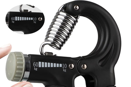 Hand Grip Strengthener,  Hand Squeezer Exerciser Adjustable Resistance 22-132Lbs for Forearm Finger Train, Black