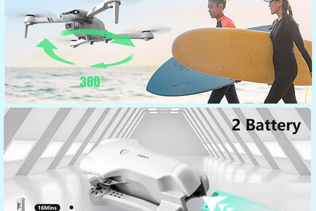 F10-1080P Wifi FPV Drone with 1080P HD Camera, Headless Mode/3D Flips, RC Quadcopter for Beginners Silver White