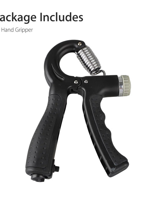 Load image into Gallery viewer, Hand Grip Strengthener,  Hand Squeezer Exerciser Adjustable Resistance 22-132Lbs for Forearm Finger Train, Black
